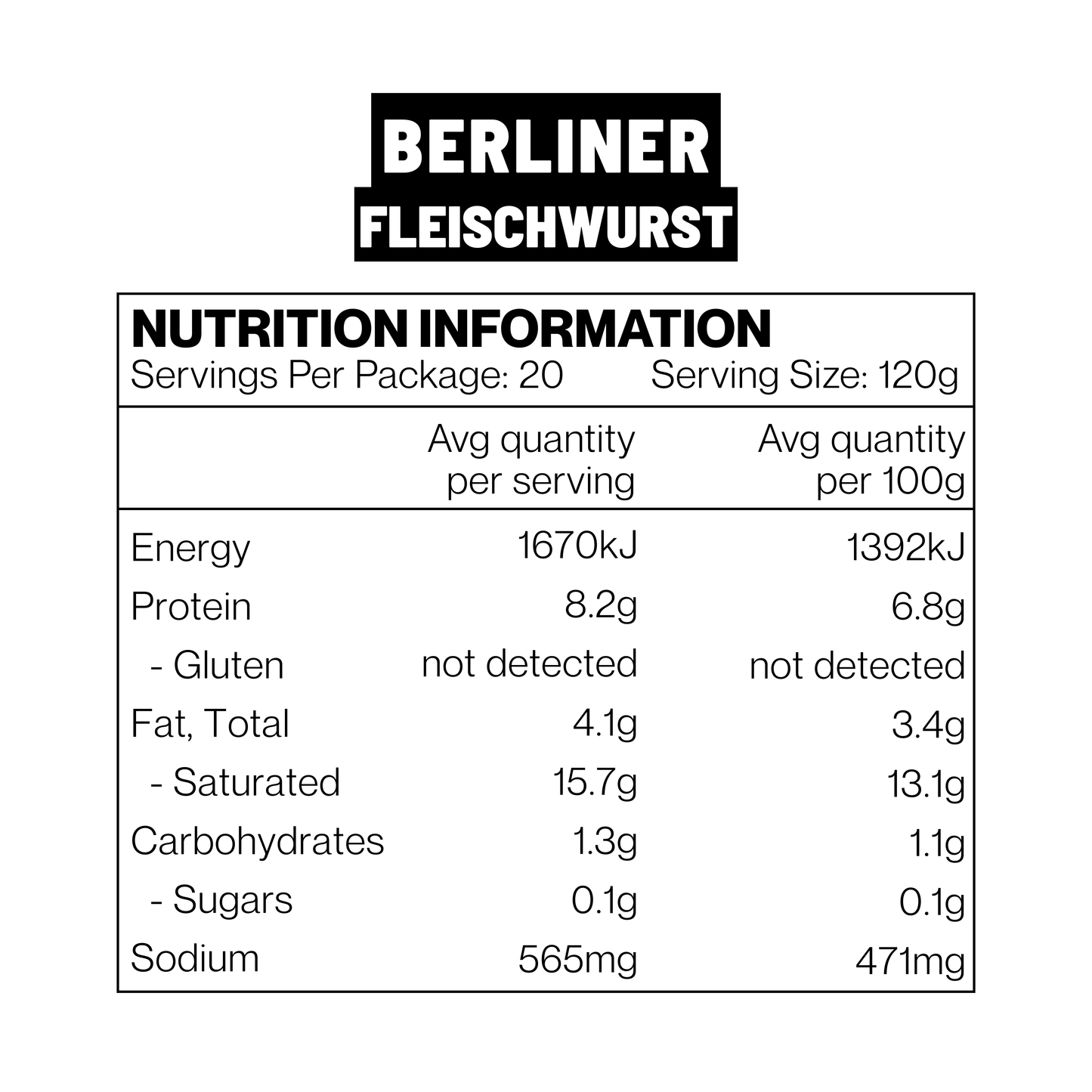 Berliner Fleischwurst (2.5kg)