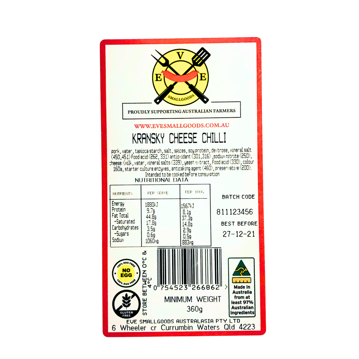 Kransky - Chilli Cheese Smoked Sausage