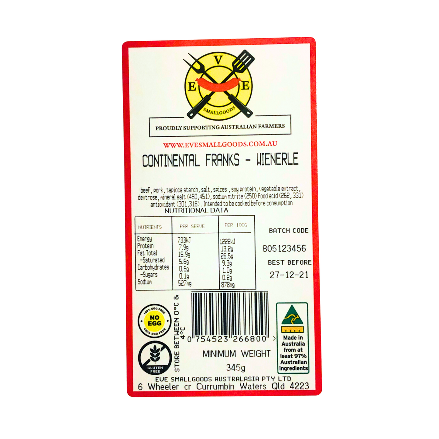 Continental Franks - Wienerle Smoked Sausages