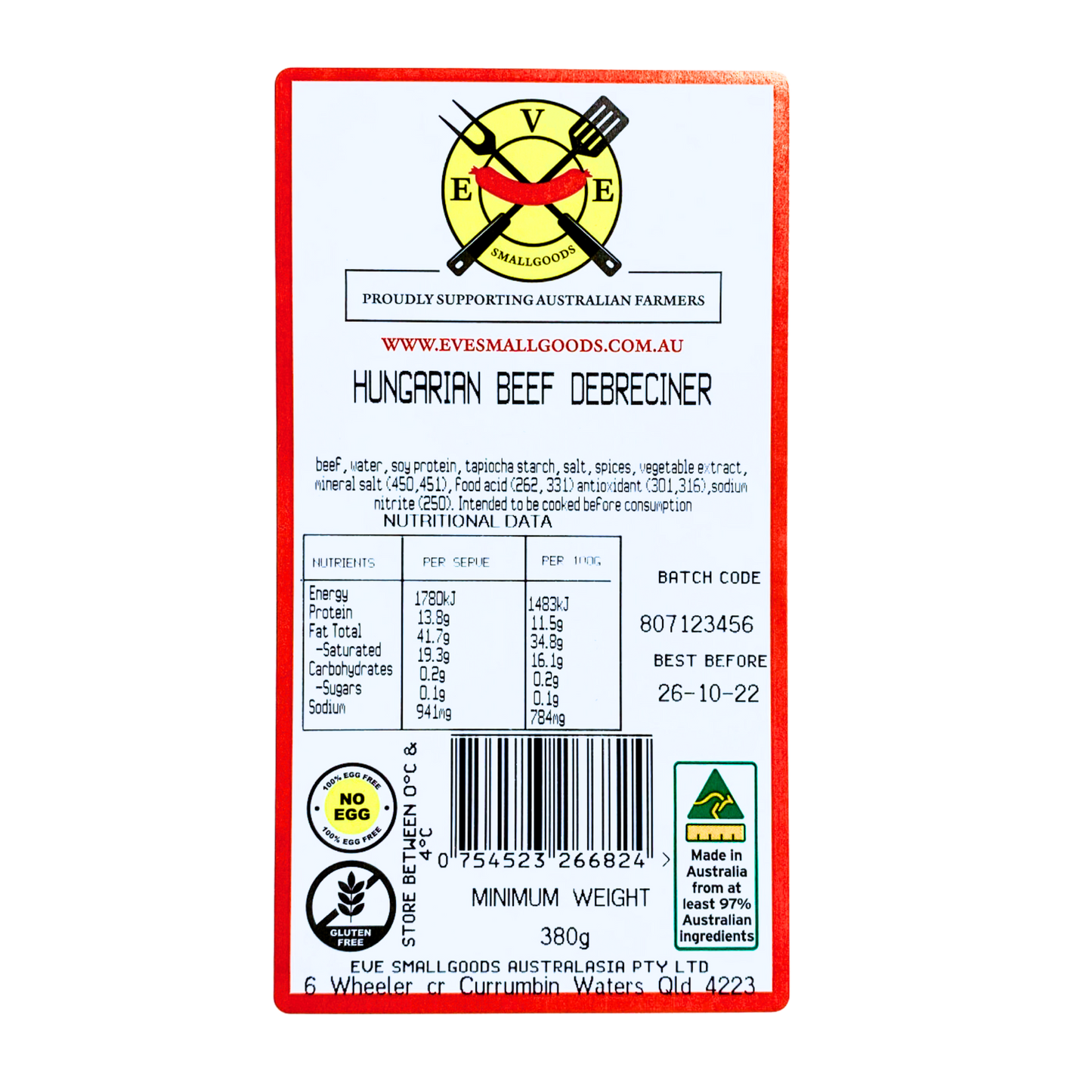 Debreciner - Hungarian Beef Sausage