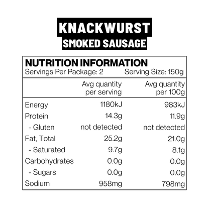 Knackwurst - Smoked Sausage