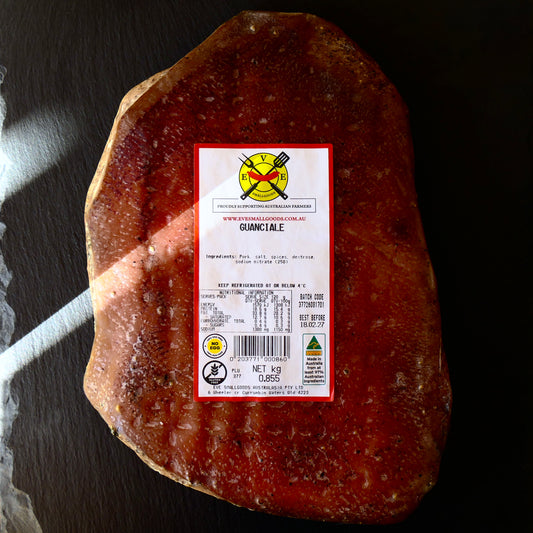Guanciale Italian cured pork cheek made from Australian pork
