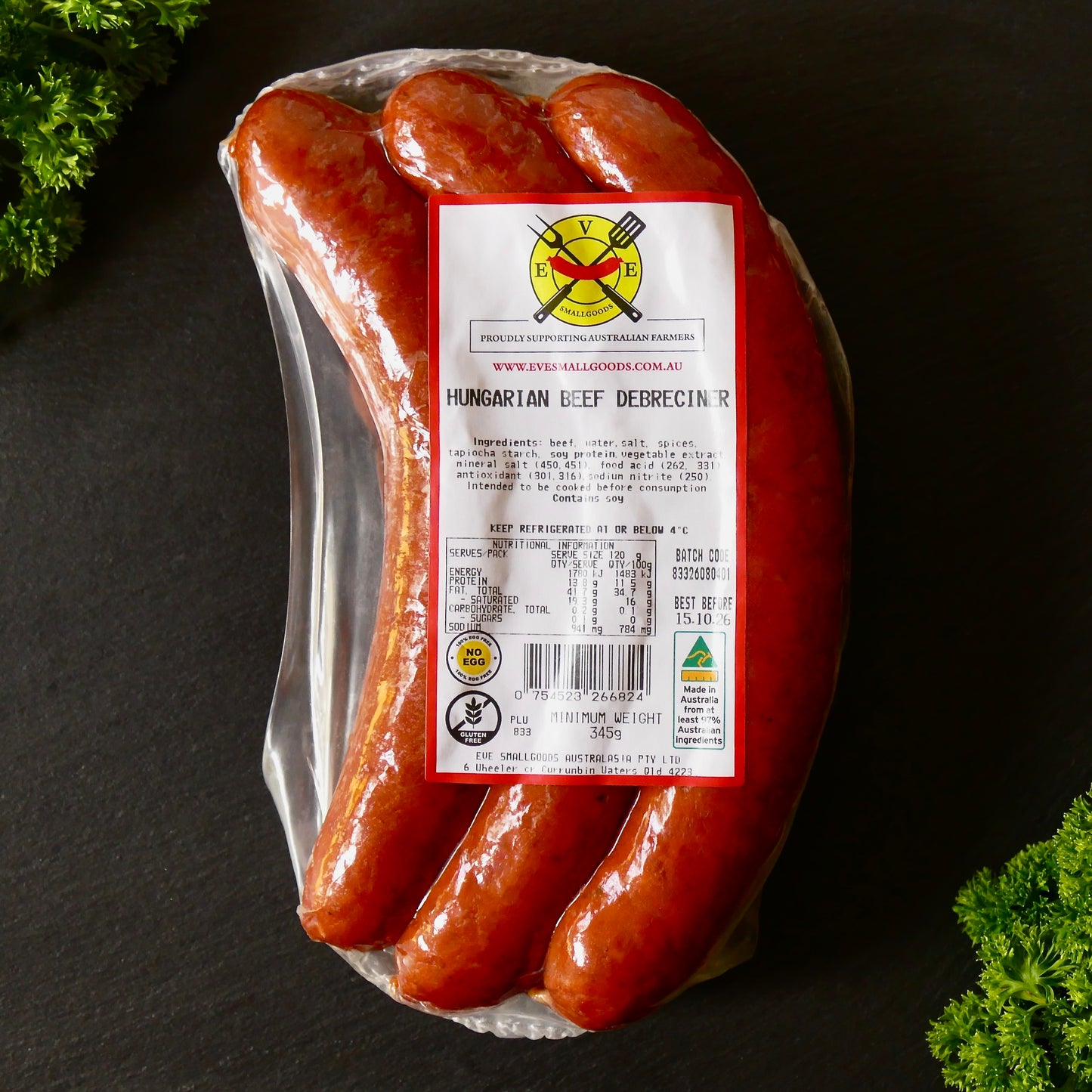 HUNGARIAN DEBRECINER BEEF SAUSAGE