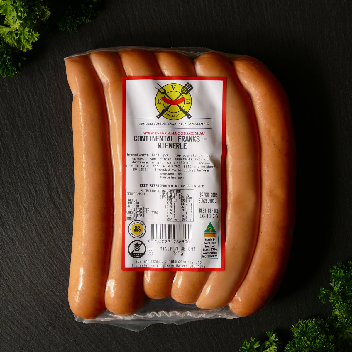 SMOKED CONTINENTAL FRANKS (WIENERLE)