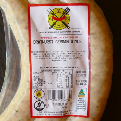 GERMAN BRATWURST SAUSAGE
