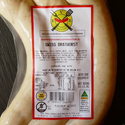 SWISS BRATWURST SAUSAGE