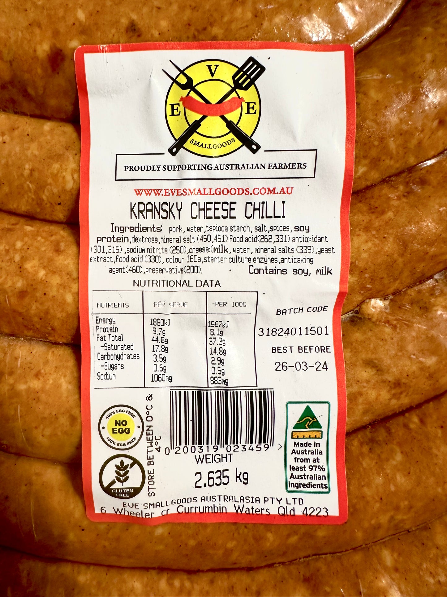 Kransky - Chilli Cheese Smoked Sausage