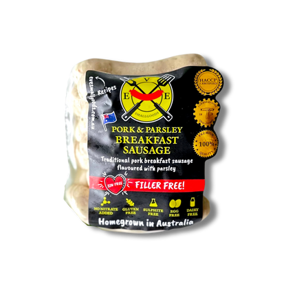 Aussie Pork And Parsley Breakfast Sausage