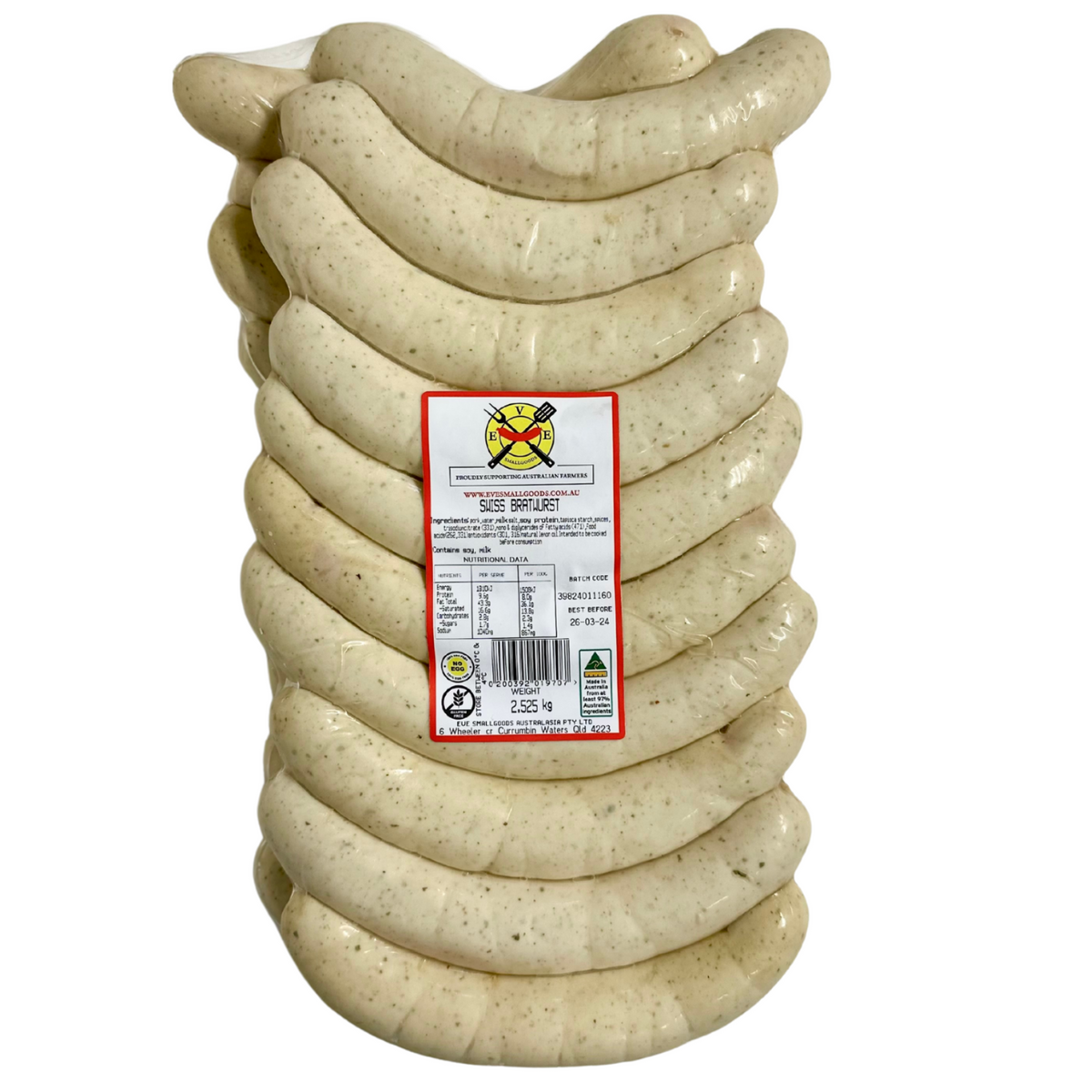 SWISS BRATWURST SAUSAGE